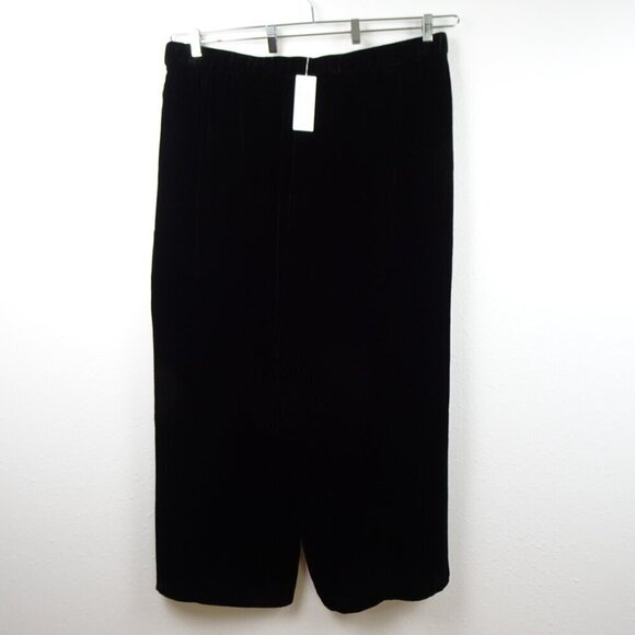 Eileen Fisher Velvet Ankle Pants Women's Plus Size 2X Black Wide Leg Silk Blend - Picture 5 of 9